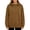 Brown, variant on Levmjia Women's Hoodie Sweatshirt Asymmetric Zip Pocket Long Sleeve Casual Loose Fit Pullover with Drawstring for Fall Winter
