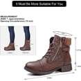 thumbnail image 6 of Women's Ankle Boots - Faux Leather Short Boots with Side Zipper, Warm Lined Comfort for Autumn and Winter, 6 of 18