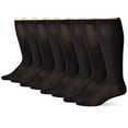 thumbnail image 1 of MediPeds Nylon Poly Support Over The Calf Socks, 4 Pairs,Black,L( Shoe Size: 9-12), 1 of 1