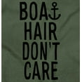 thumbnail image 2 of Boat Hair Don't Care Ocean Vibes Cute Women Plus Size Long Sleeve Graphic Tee Brisco Brands 2X, 2 of 5