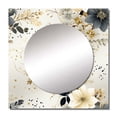 thumbnail image 2 of Designart "Geometric Fern Beauty" Floral Square Mirror For Wall Decor - Large Grey Square Mirror Printed Wall Decor - Cottage Square Living Room Mirror, 2 of 5