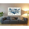 thumbnail image 3 of Epic Graffiti 'USA Modern Vintage Blue Grey with Words' by Michael Mullan, Canvas Wall Art, 60"x40", 3 of 3