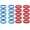 Red+Blue, variant on 10 Pieces Adjustable Silicone Bracelet Rubber Bracelets Sports Jewelry Arm Jewelry White