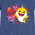 thumbnail image 2 of Baby Shark - Valentine Hearts Doo Doo Doo - Toddler Girls Fitted Short Sleeve T-Shirt, 2 of 5