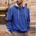 thumbnail image 1 of pstuiky camisas de hombre de manga larga, Blusa informal y moderna de color liso con capucha, manga larga y bolsillos abotonados para hombre tops de invierno para hombre xxxl, 1 of 9