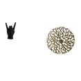 thumbnail image 1 of Estatua de resina con gesto de roca, creativa y moderna, escultura artística de hierro forjado, decoración única para colgar en la pared, adecuada par, 1 of 8