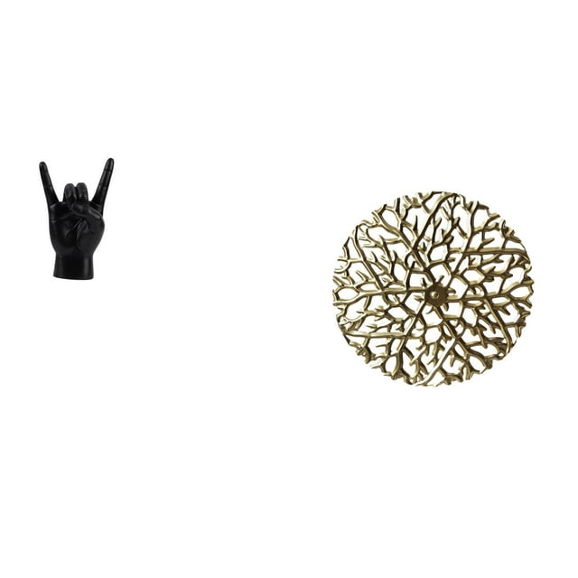 Estatua de resina con gesto de roca, creativa y moderna, escultura artística de hierro forjado, decoración única para colgar en la pared, adecuada par