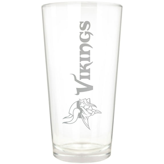 Minnesota Vikings Etched 16oz. Vertical Rally Cry Pint Glass