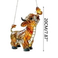 thumbnail image 7 of DefiDgd Stained Highland Cow with Butterfly Pendant,2D Flat Acrylic Glass Style Window Hanging Ornament,Farmhouse Home Garden Decor,Mother's Day Birthday Gift for Cow Lovers(BB), 7 of 7