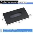 thumbnail image 2 of GoXteam Car Tissue Holder, Car Kleenex Holder for Visor & Backseat, Napkin Dispenser for Sun Visor and Backseat, Leather Accessory, Black, 2 of 7
