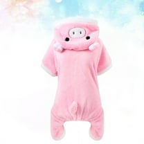 Nicehomfit Farm Animal Dog Costume Pink Pig Costume Coral Fleece for Cats