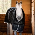 thumbnail image 2 of HORSEWARE IRELAND Rhino Black/Gray/White Check/Gray Stable 100g Blanket, Size: 75, 2 of 4