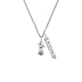 thumbnail image 2 of Delight Jewelry Silvertone 2-D Dog Silvertone Be Strong and Courageous Bar Charm Necklace, 23", 2 of 4