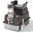 thumbnail image 2 of XL Stainless Steel Cat Litter Box, 3-in-1 Enclosed/Open Design, Leak-Proof & Odor-Resistant, with Flip-Top Lid and Anti-Slip Base, 2 of 24