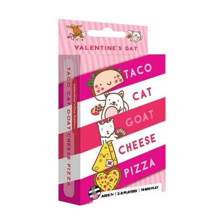 Taco Cat Goat Cheese Pizza Sweetheart Edition Valentine's Card Game