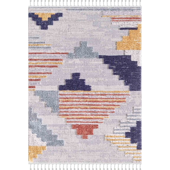 WOOLKNOT Loopy LPY006 2' x 3'' Grey/Blue 1.34 inch Area Rug