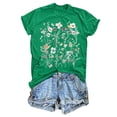 thumbnail image 1 of Mode Femme Décontractée Uni Mignon Imprimé Col Rond Manches Courtes Chemise Haut Compression Chemise Femme Femmes Course Manches Longues Femmes Actif Superposition T-Shirt pour Femmes Superposition Manches Longues Chemise Femmes Femmes, 1 of 2