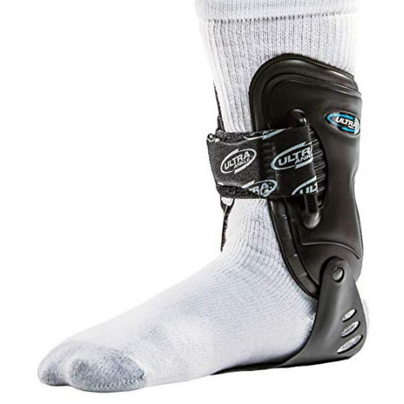 Ultra Ankle High-5 Ankle Brace for Ankle Instability and Reoccurring Joint Pain, Fits Left or Right Ankle, Great for Volleyball, Basketball, Hiking - Fits in High-Top Shoes - Black/Large
