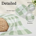 thumbnail image 4 of Sage Green Buffalo Check Body Pillow Cover 20x54, Farmhouse Plaid Modern Geometric Decorative Pillowcase with Zipper, Microfiber Pillow Protector, Soft Breathable Long Lumbar Pillowcases for Women, 4 of 9
