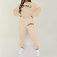 thumbnail image 2 of Hessimy Womens Two Piece Outfits Sweatsuit Set Oversized Half Zip Sweatshirt Wide Leg Sweatpants Lounge Set Tracksuit（Khaki，XXL）, 2 of 2