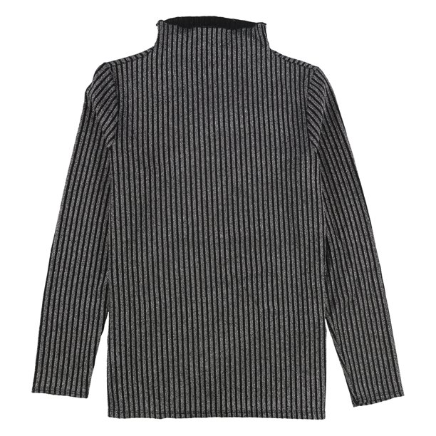 Alfani Blusa acanalada para mujer, metálica, mediana
