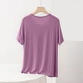 thumbnail image 4 of Mlzmgr Plus Size T Shirts for Women XL- 5XL Stretchy Loose Fitted Soft Comfy Short Sleeve Tops Loungewear Sleep Tee Shirts, 4 of 6
