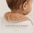 thumbnail image 6 of Comfy Cubs Muslin Cotton Baby Bibs, 4 Pack, Adjustable with Easy Snaps, Soft & Absorbent, Caramel, 6 of 7