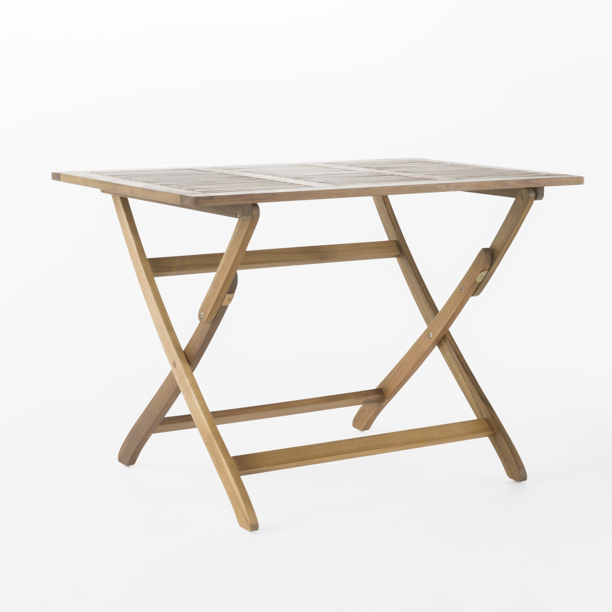 Vicaro Outdoor Acacia Wood Foldable Dining Table Natural Finish