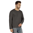 thumbnail image 2 of Inkmeso Men's Long Sleeve Cotton Basic Shirt Lightweight Solid T-Shirts, 2 of 7