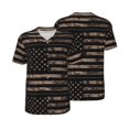thumbnail image 6 of Rocae American Flag with Desert Camouflage for Breathable Men's Baseball T-Shirt Fashionable Casual Baseball Jersey, Moisture-wicking Sportswear 3X-Large, 6 of 9