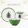 thumbnail image 6 of Spode Christmas Tree 3-Piece Melamine Dinnerware Set - 8" Plate, 5" Bowl, 10 Oz Mug - Festive & Durable Holiday Collection for Kids - Christmas Tableware with Classic Tree Motif, Dishwasher Safe, 6 of 8