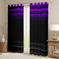 thumbnail image 2 of jejeloiu Stripes Lines Geometric Curtains Pack of 2 (42x84 Each),Minimalist Desgin Curtains Blackout,Purple Black Bedroom Curtains For Adults,Ultra Soft Home Decor, 2 of 6