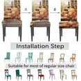 thumbnail image 4 of Chair Covers for Dining Room Set of 6, Grape Wine Pumpkin Washable Spandex Parsons Slipcovers, Removable Kitchen Chair Cover, Stretch Seat Protector for Home Party Hotel, 4 of 6