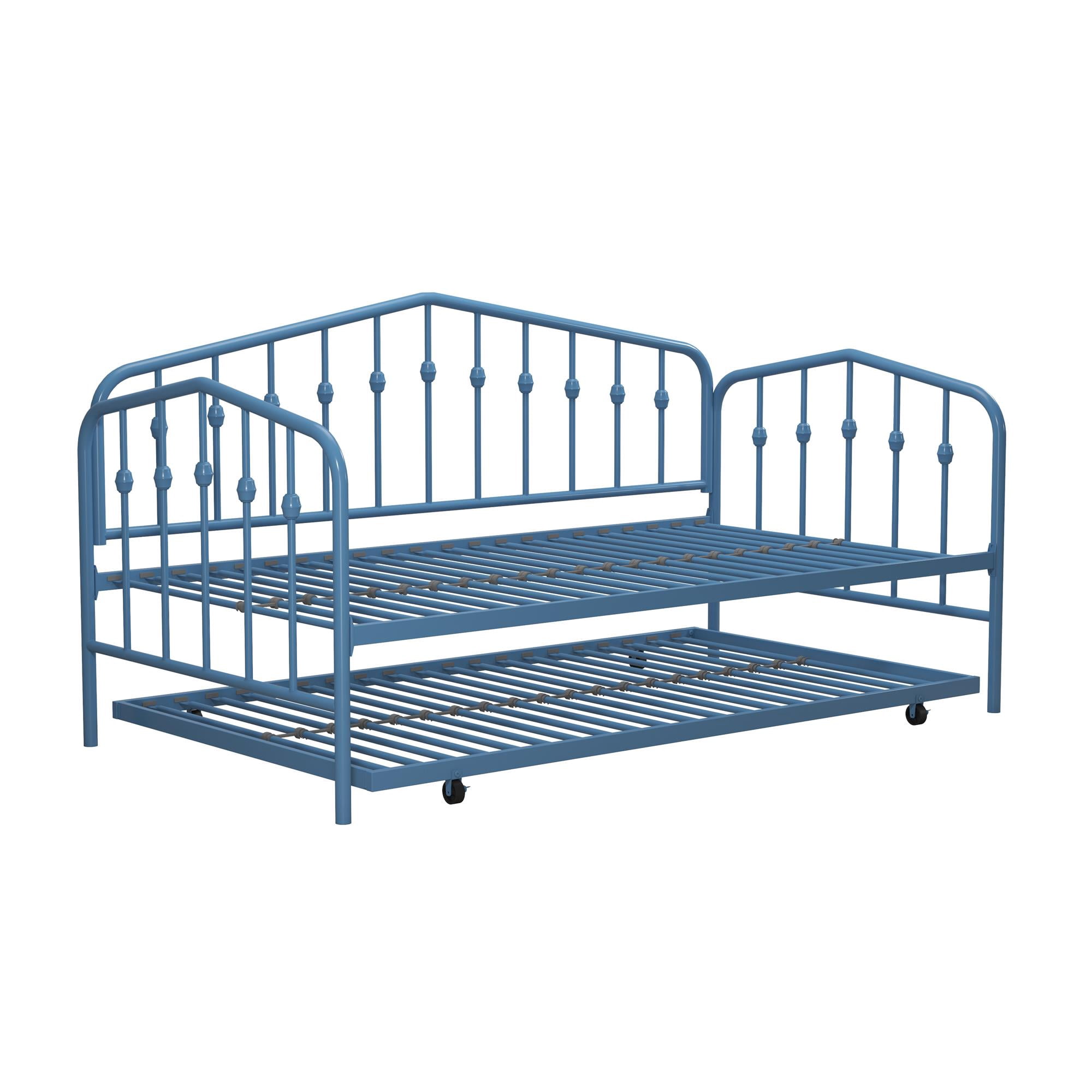 Novogratz Bushwick Metal Daybed & Trundle, Twin, Sea Blue