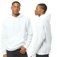 thumbnail image 2 of Tultex Men’s Fleece Hooded Sweatshirt 80/20 Ring-Spun Cotton/Polyester Pullover Essential Hoodie (White, L), 2 of 7
