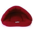 thumbnail image 1 of OULII Lit Grotte pour Chat en Peluche Rouge Foncé 1Pcs Coussin Confortable pour Chats, 1 of 2