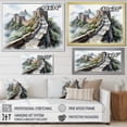 thumbnail image 4 of Designart "Serenity of Great Wall of China V" People Framed Wall Art - Global Grey China Art Hallway Framed Wall Art Decor, 4 of 6
