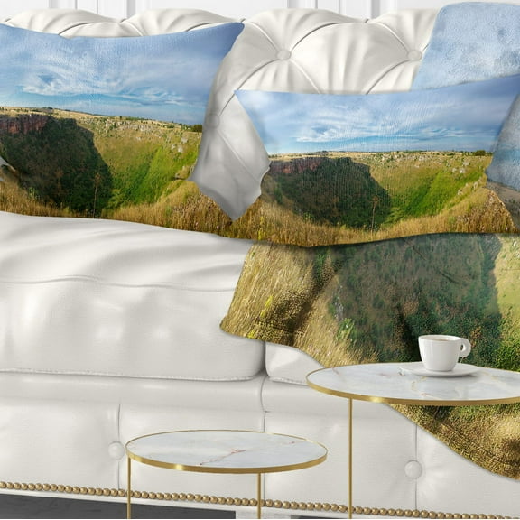 Designart Pulo Di Altamura Panorama - Landscape Printed Throw Pillow - 12x20