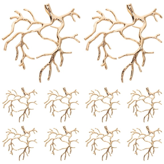 unbranded  10 Pcs Metal Hair Accessories Pins for Women Decorative Branch Decoration Beads Charms Golden