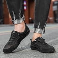 thumbnail image 2 of Rokment Men's Hiking Running Shoes Breathable Mesh Leather Patchwork Slip on Walking Tennis Flat Outdoor Climbing Trekking Fashion Sneakers, 2 of 6