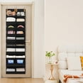 thumbnail image 3 of VOZOGO 20-30 Pairs Over the Door Shoe Organizer, Clear Pockets Hanging Shoe Storage for Closet, 10-Tier Door Shoes Rack, Handing Shoes Holder Fit All the Family's Sneakers, Boots, Heels, Black, 3 of 9