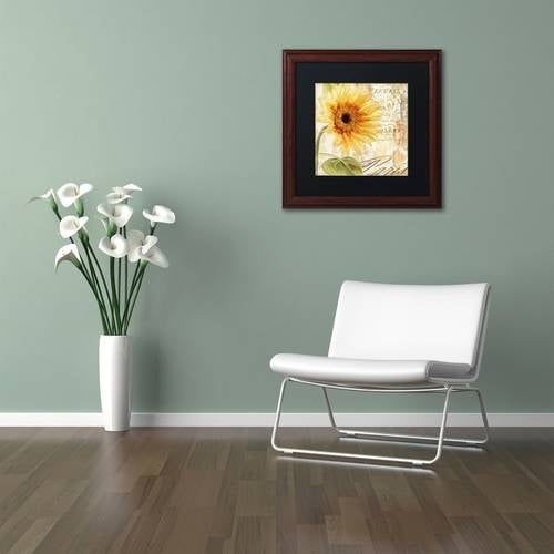 Trademark Fine Art "Ete I" Canvas Art by Color Bakery Black Matte, Wood Frame