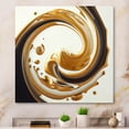 thumbnail image 2 of Designart White, Gold And Red Spiral I Canvas Wall Art, 2 of 5