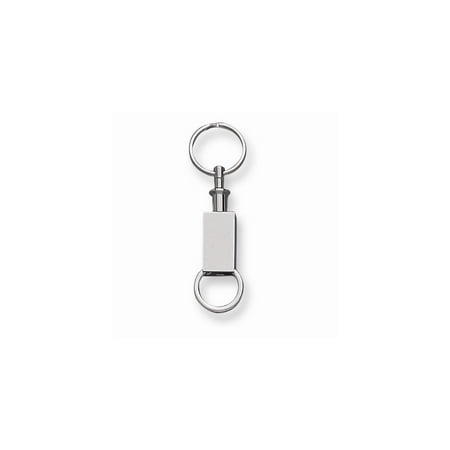 FB Jewels Nickel-plated Rectangular Double Valet Key Ring