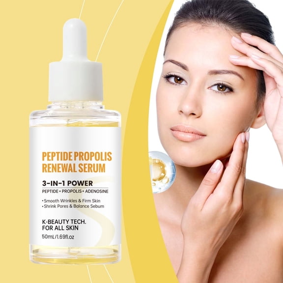 Kokovifyves Hydration Wrinkle Serum Peptide Propolis Oppose Aging Facial Serum Moisturizing Suitable for All Types 50ml