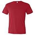 Men's Short Sleeve Poly/Cotton Tee (Red) (Small)