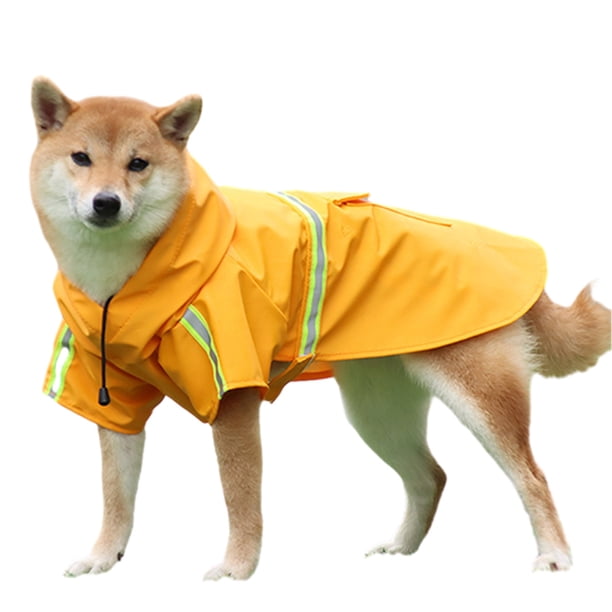 Chubasquero para perros, chaqueta impermeable plegable para mascotas con ala transparente, poncho reflectante para la lluvia.