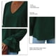 thumbnail image 1 of Blusa De Manga Larga, Blusa Con Cuello En V, Color Puro Suave, Elegante, Informal, Para Citas, Fiestas. ANGGREK Otros, 1 of 5