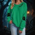 thumbnail image 2 of Godom Halloween Womens Oversized Sweatshirts Ghost Graphic Crewneck Sweaters Casual Tops Comfy Fall Fashion Outfits Winter Clothes 2025, 2 of 5