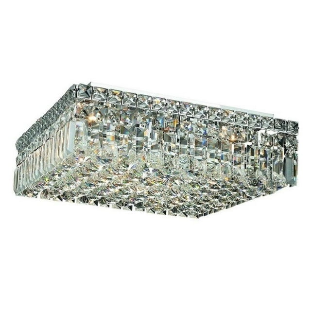 Elegant Lighting Maxime 16" 6 Light Royal Crystal Flush Mount